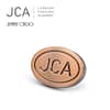 bespoke antique copper badges made for jimmy Choo fashion academy