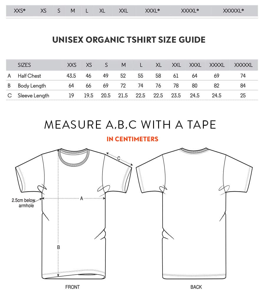 unisex-organic-adult-tee-size-guides