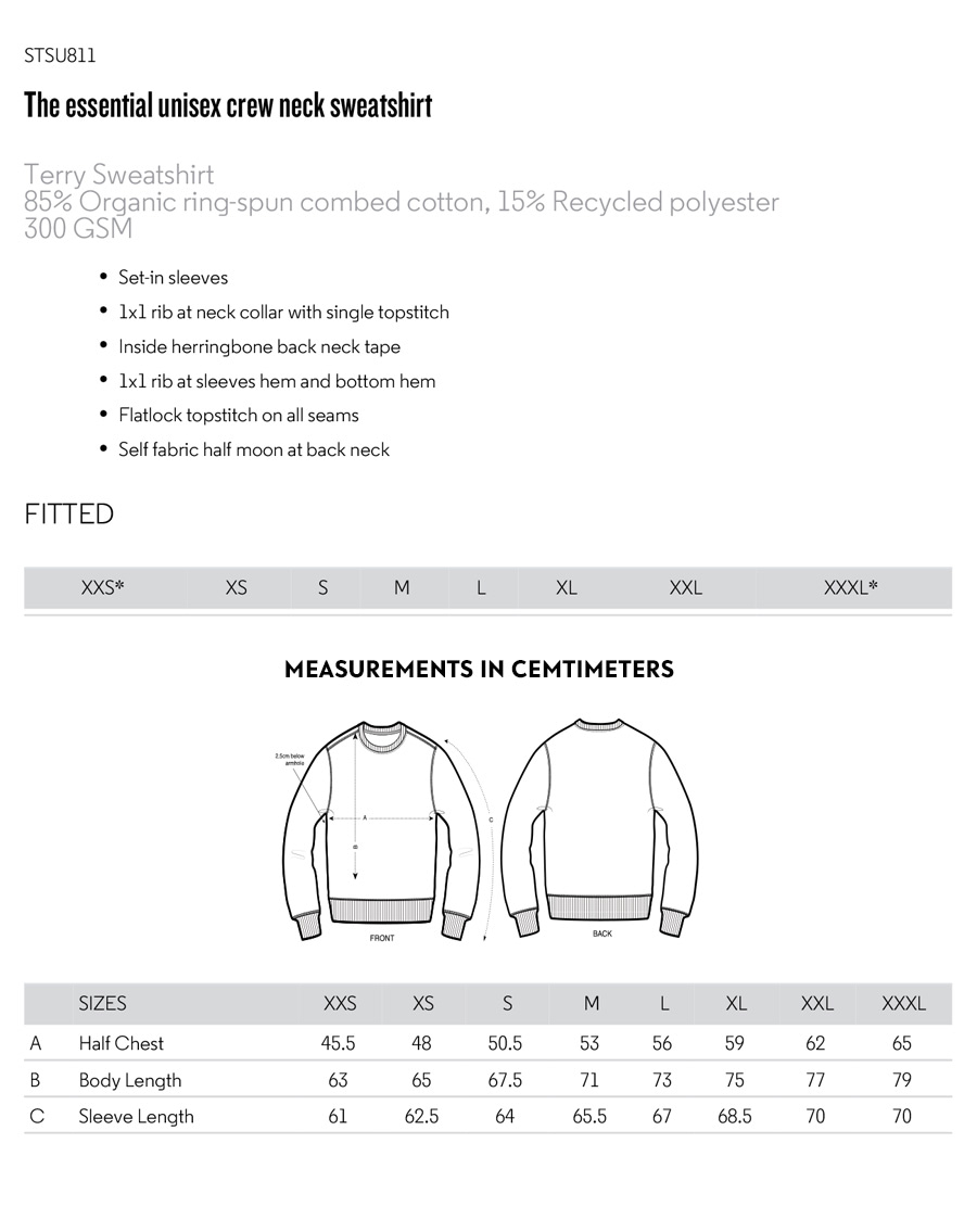 unisex-organic-sweater-size-guide