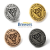 precious metal silver and gold micro plated badges