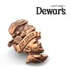 3d antique copper pin badges - dewars