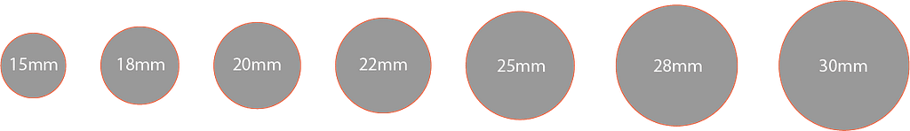 pin badge sizes