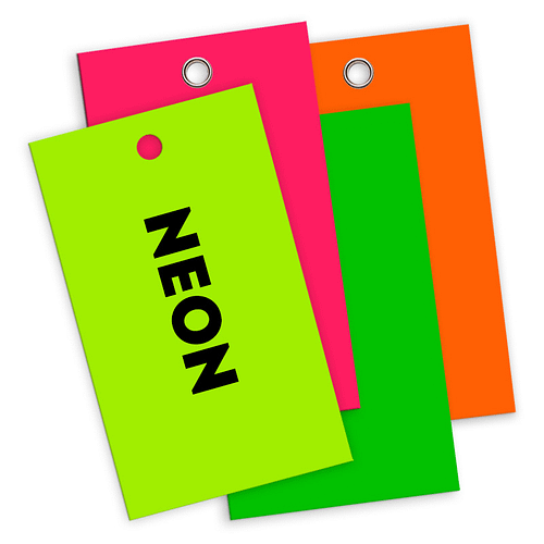 neon swing tags