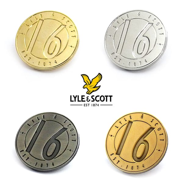 bespoke metal pins plated