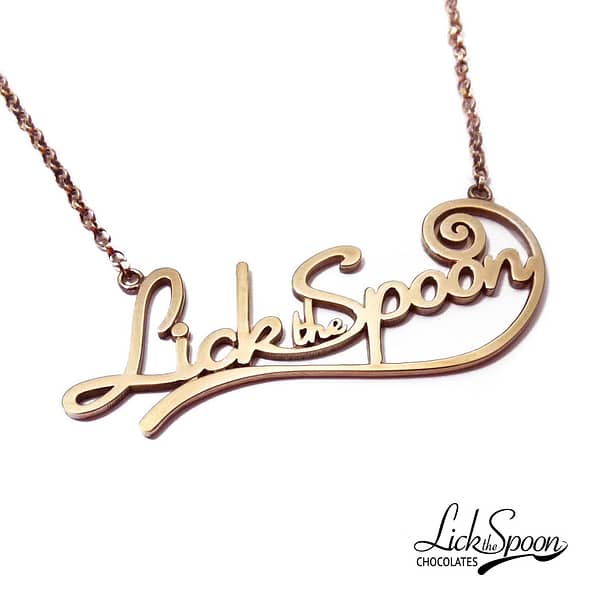 personalised logo nameplate necklaces